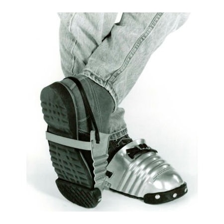 Ellwood Safety Appliance Co. Ellwood Safety Men's Metal Foot Guards, Rubber Toe Clip, Rubber Strap, 5-1/2inW, Large, 1 Pair 200-5.5